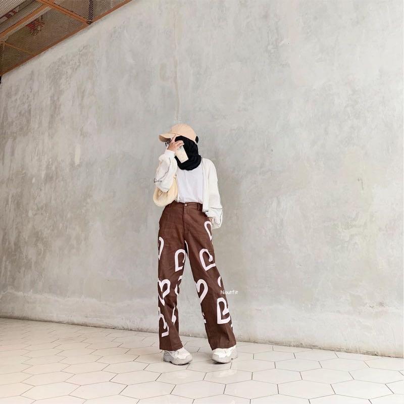 Arimbi Heart Pants (Brown) NEGOTIABLE 