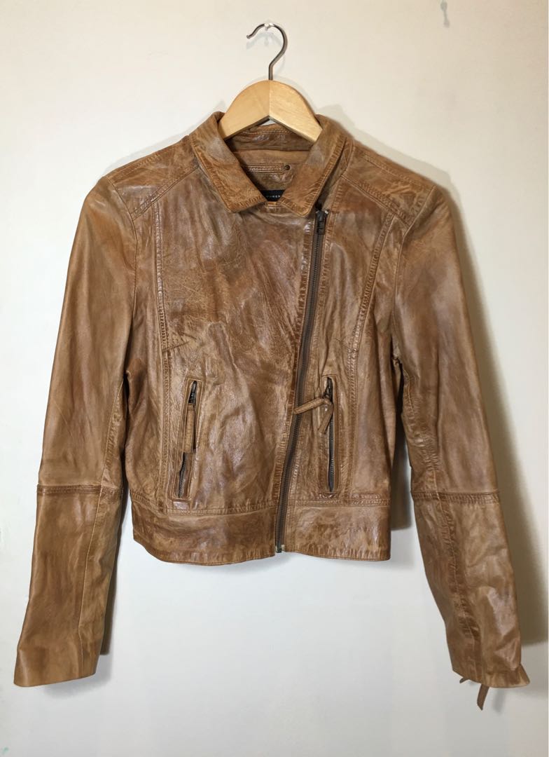 ARMA Brown / Tan Genuine Sheep Leather Jacket, Women's Fashion, Coats ...