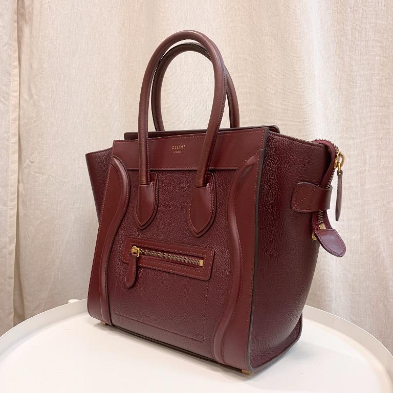 Celine burgundy bag clearance