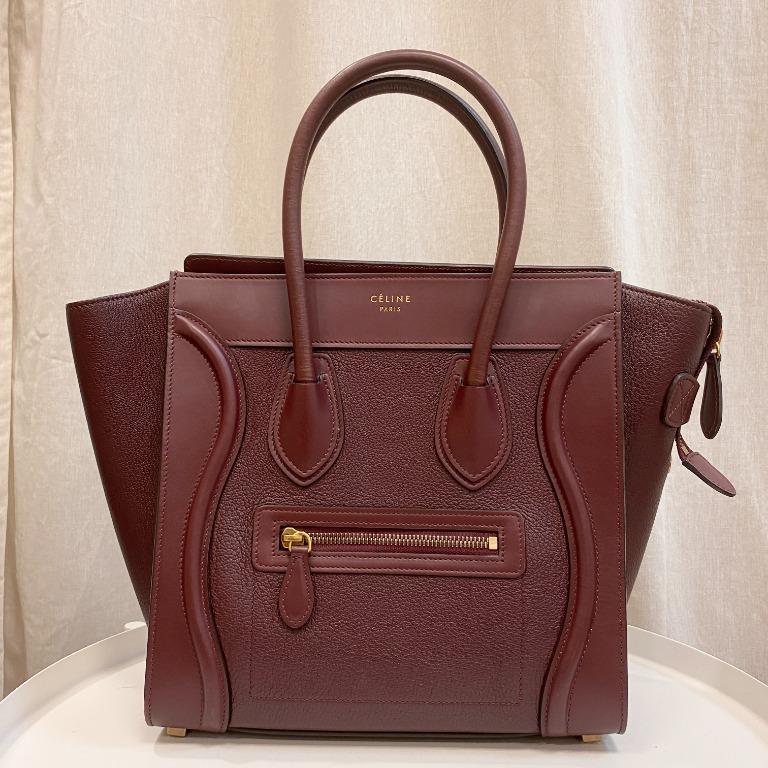 Celine luggage burgundy deals