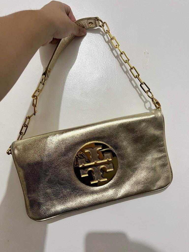 Tory Burch, Bags, Tory Burch Reva Gold Sling Bag