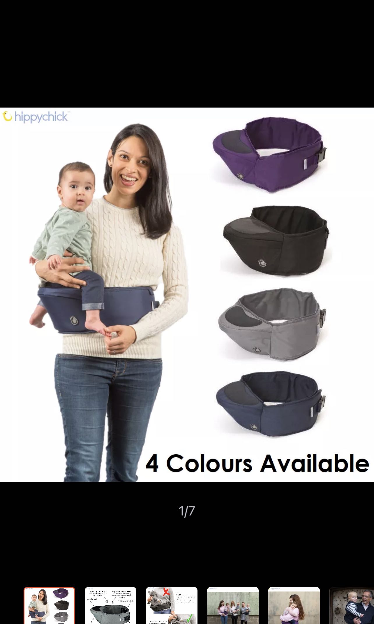 Baby carrier waist hippy chick black colour Babies Kids Going