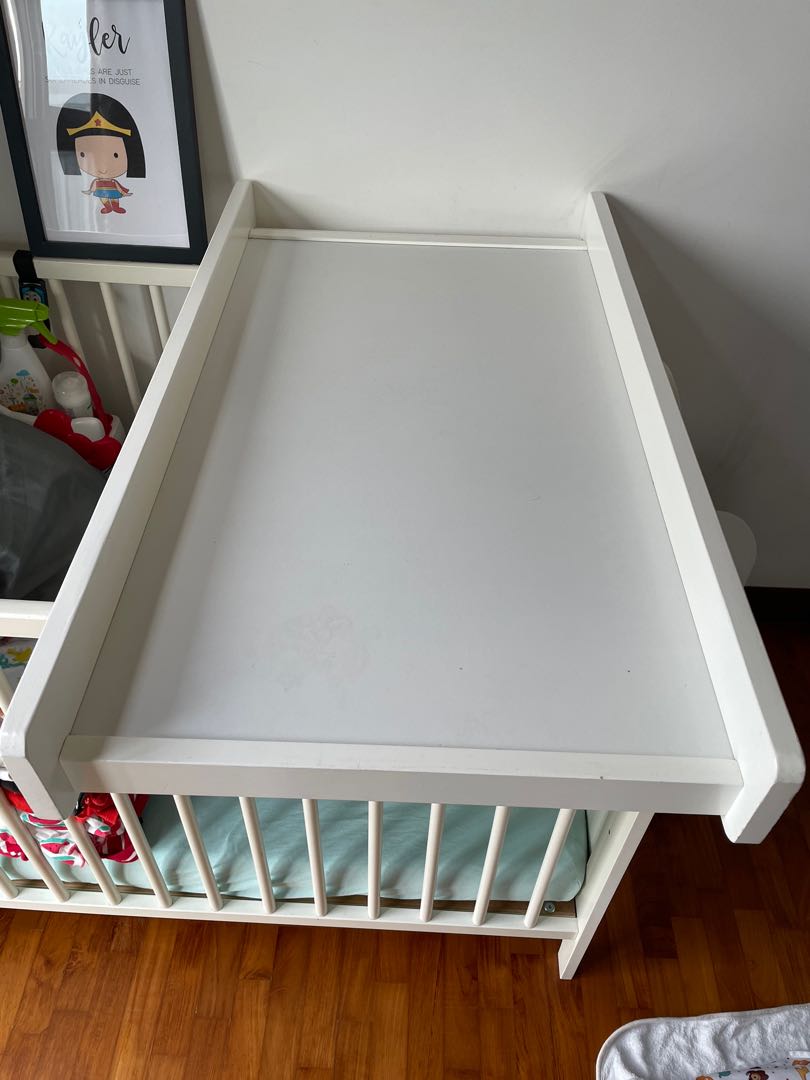 Baby cot ikea / cot top changer mothercare, Babies & Kids, Baby Nursery