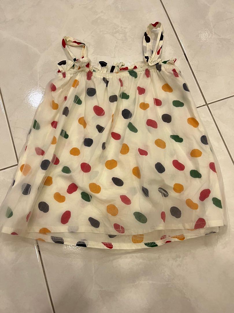 Baby girl colourful dots dress singlet dress suitable for 10