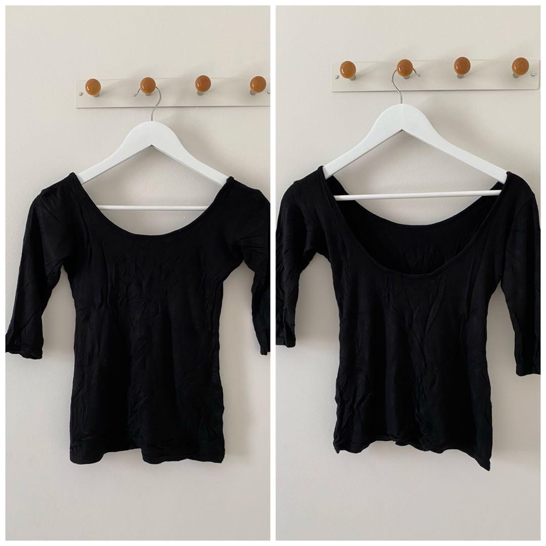 Backless top black, Fesyen Wanita 