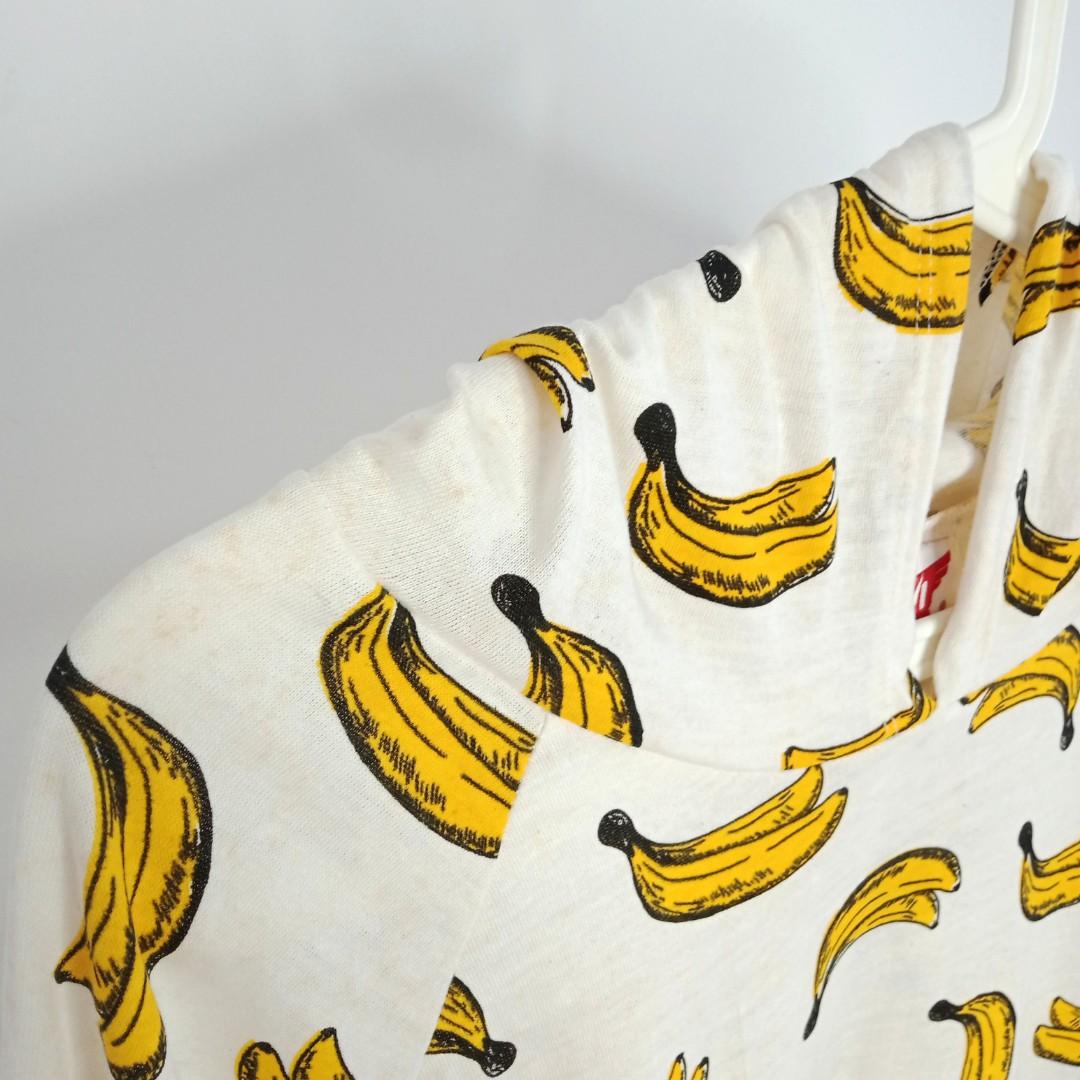 Banana print hoodie pullover