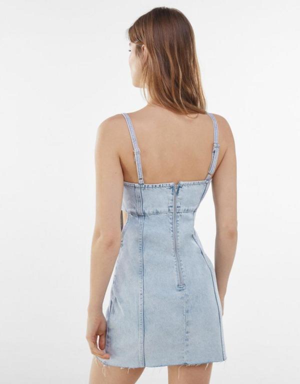 Bershka denim dress clearance