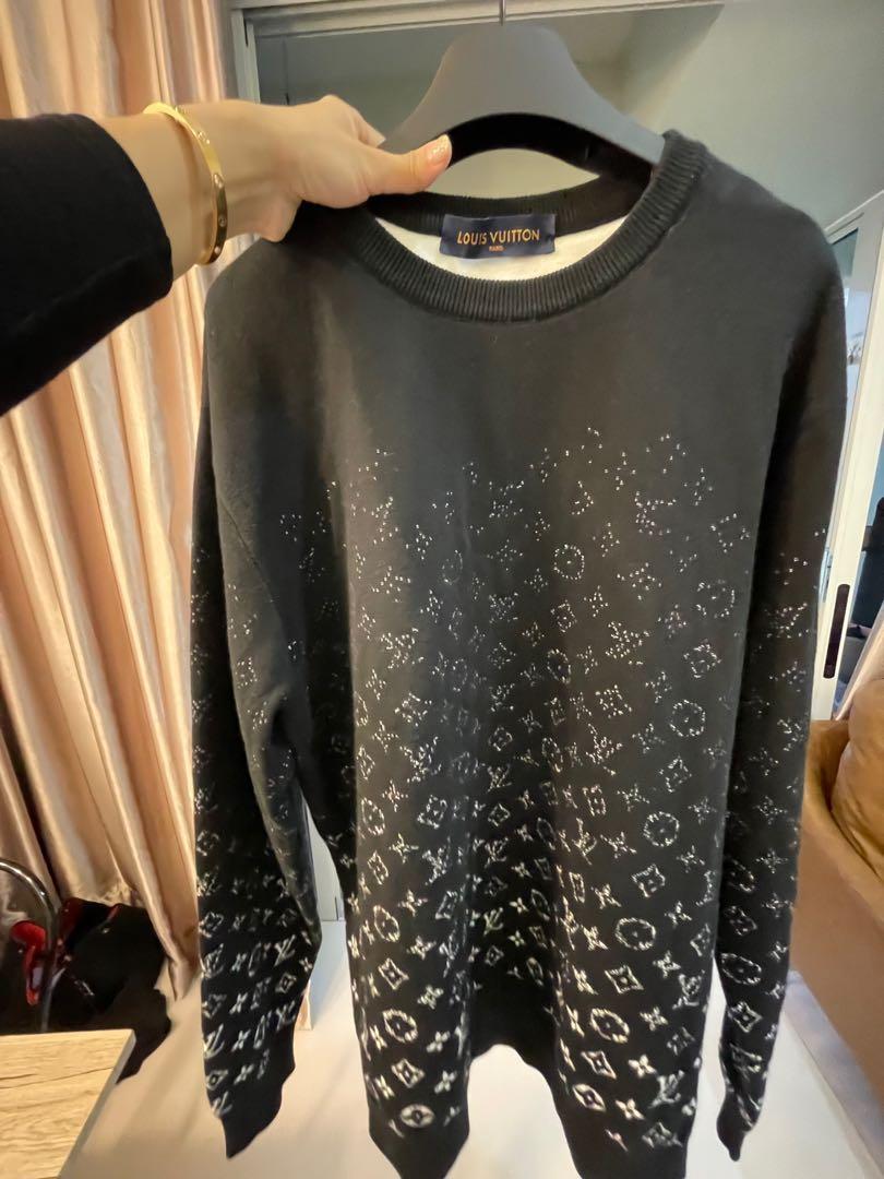 Louis Vuitton Black & White Gradient Monogram Sweater
