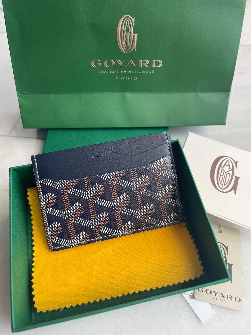 Goyard card holder navy 2025