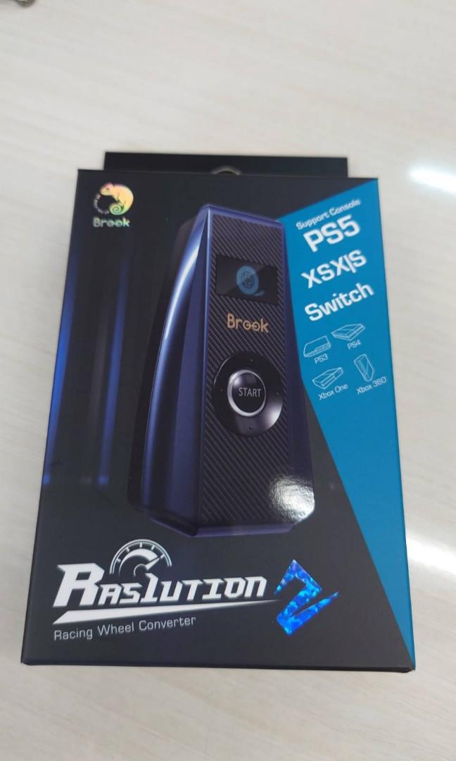 Brook Ras1ution 2 方向盤轉接器支援PS5 PS4 Switch XSX XBoxone, 電玩