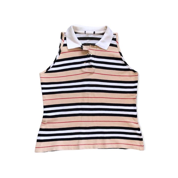 Burberry Sleeveless Polo Shirt, Women's 