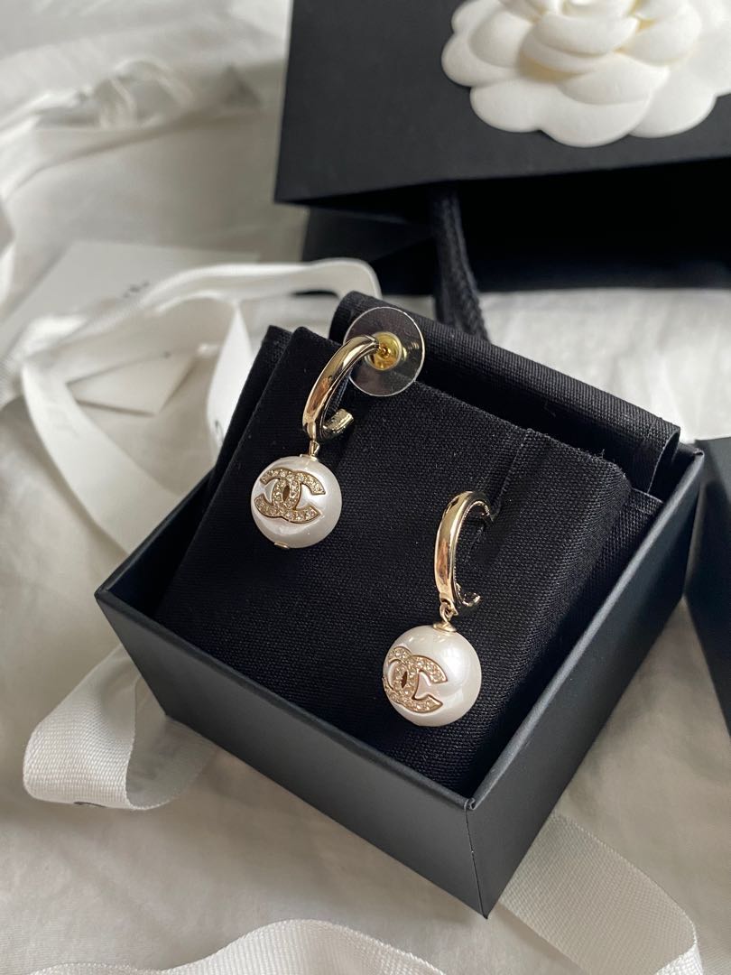 Top hơn 84 về chanel hoop pearl earrings mới nhất