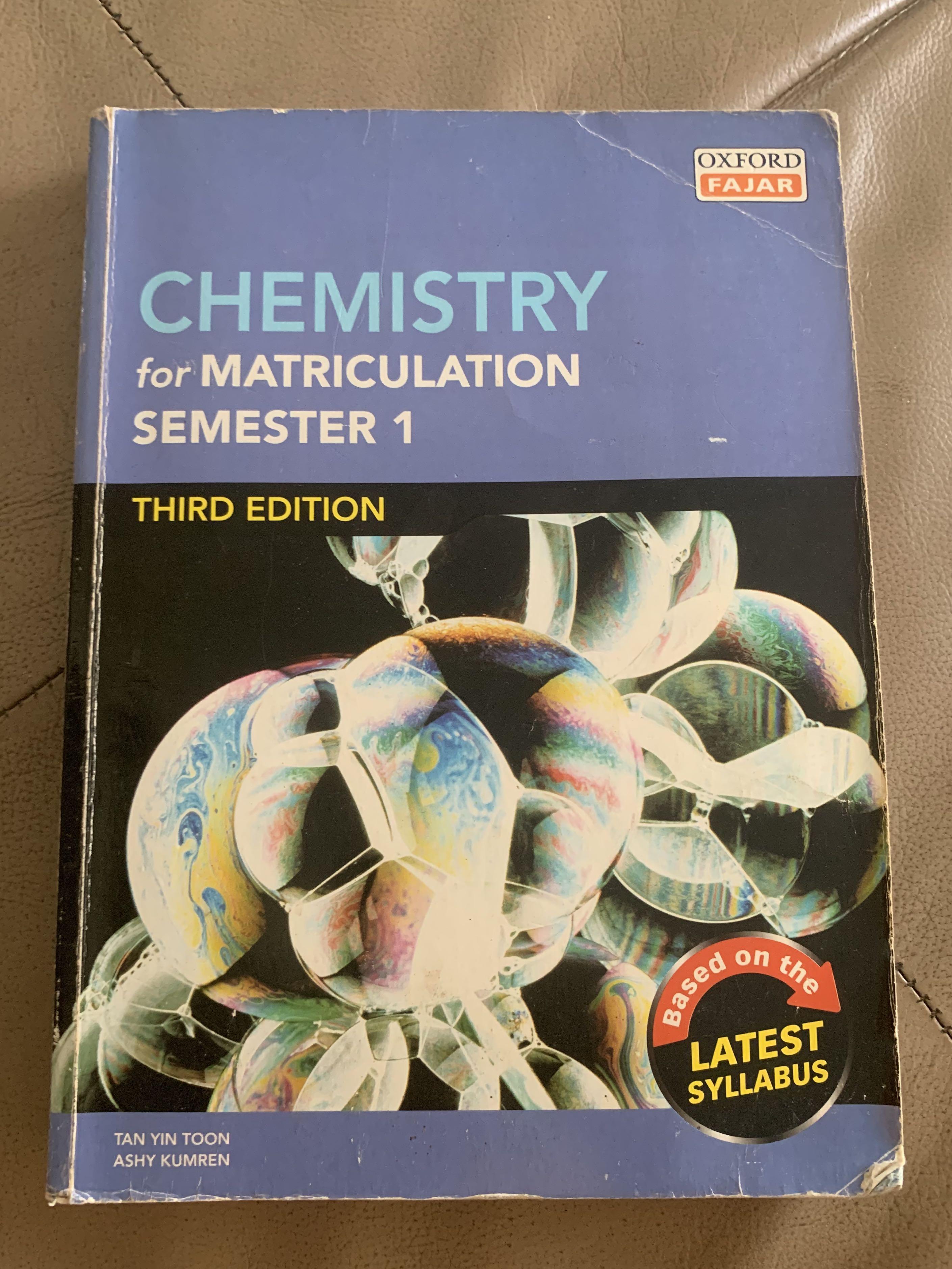 Chemistry for Matriculation Semester 1 (3rd Edition) Oxford Fajar, Hobbies & Toys, Books