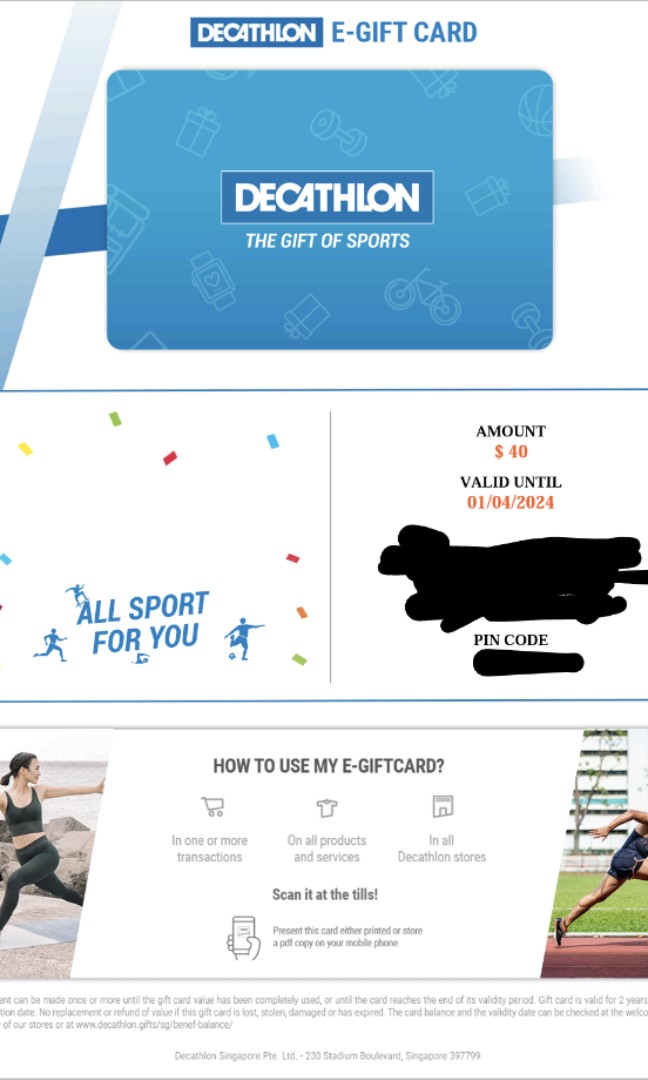 Decathlon eVoucher, Tickets & Vouchers, Store Credits on Carousell
