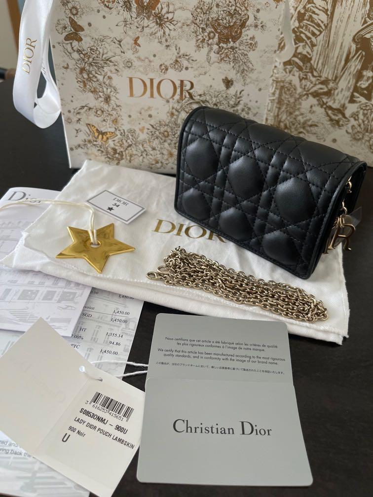 Dior Lady Dior Nano Pouch Lambskin Belt Pouch