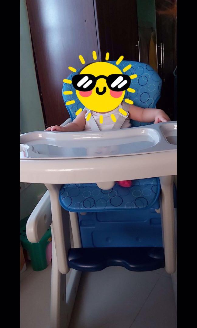 Dwelling 3 In 1 Convertible High Chair Blue Babies Kids