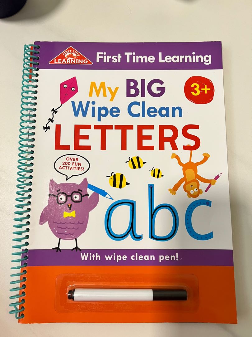 First Time Learning Wipe Clean Tracing Handwriting ABC Book, Hobbies ...