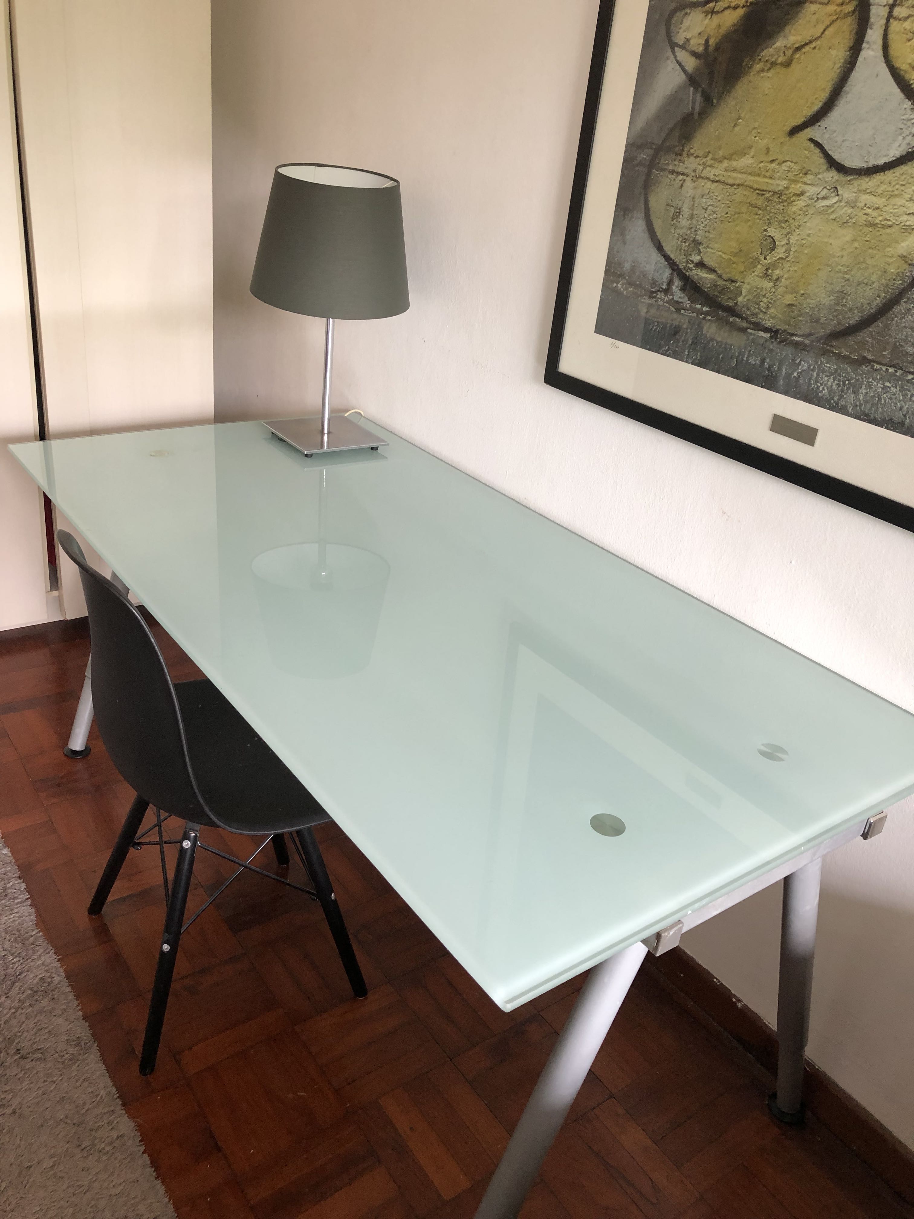 Frosted glass hot sale desk