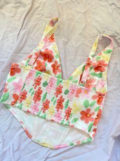 Glassons Watercolour Satin V Neck corset top