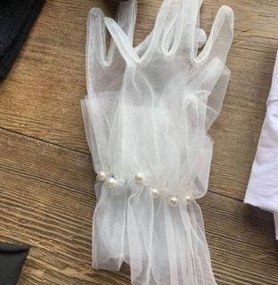 Gloves Mesh Pearls