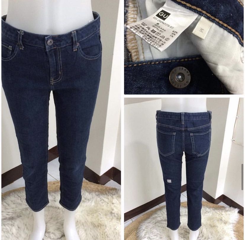 GU by Uniqlo mid waist skinny, Women's Fashion, Bottoms, Jeans on Carousell