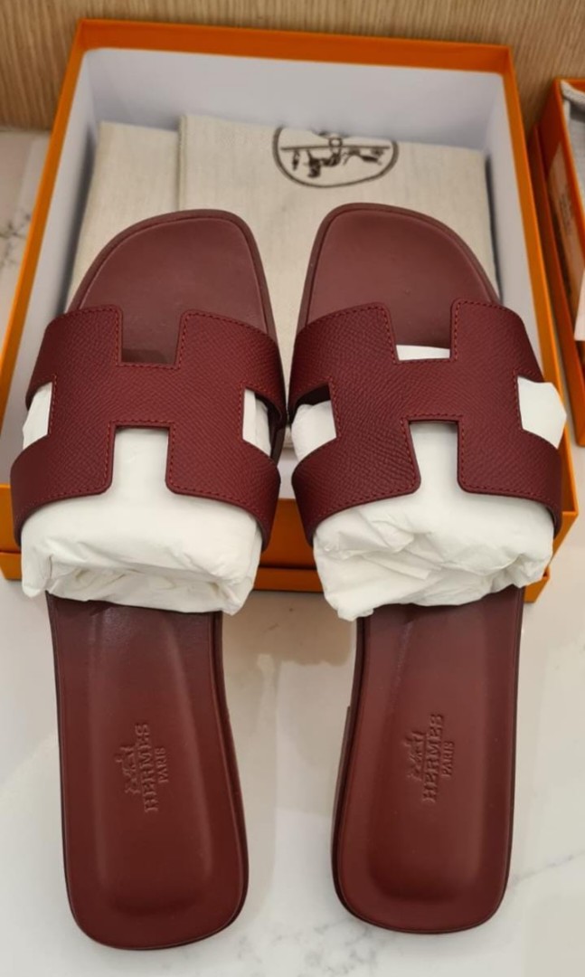 Hermes Rouge slippers sandals