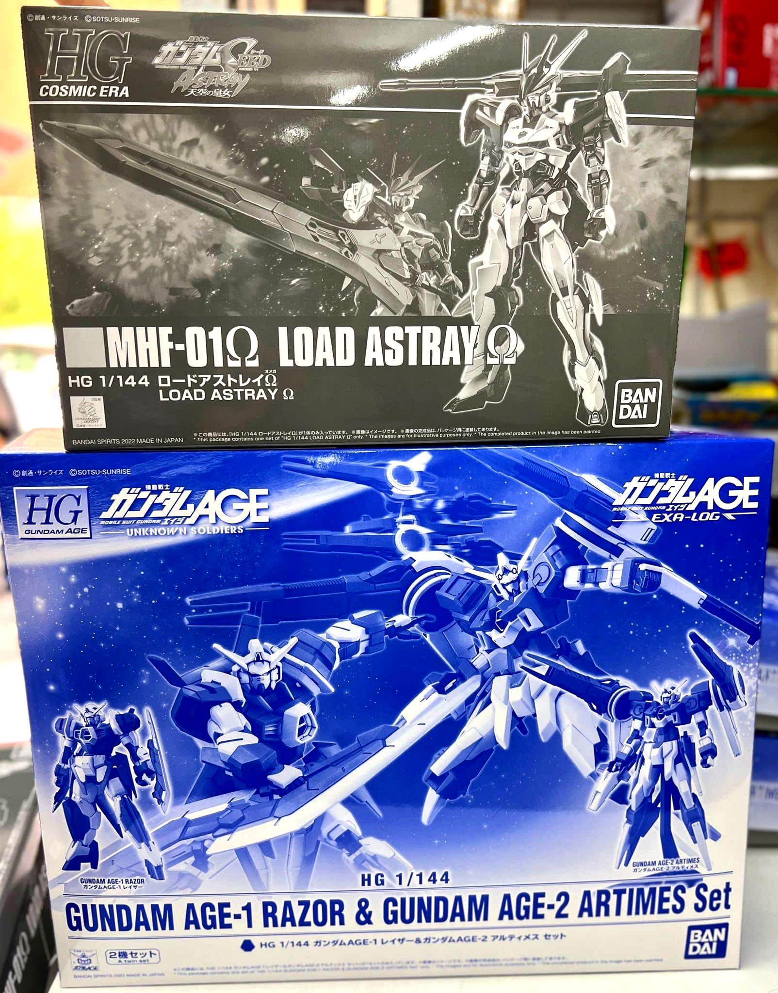 Hg 1 144 Load Astray W Omega Hg 1 144 Gundam Age 1 Razor Gundam Age 2 Artimes Set Hobbies Toys Toys Games On Carousell