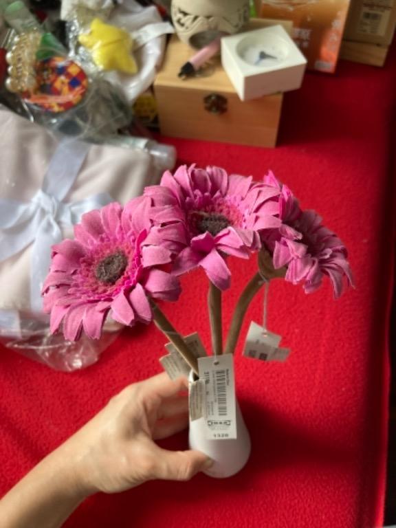 Ikea 花樽連花daisy 傢俬 家居 家居裝飾 人工植物盆栽 Carousell