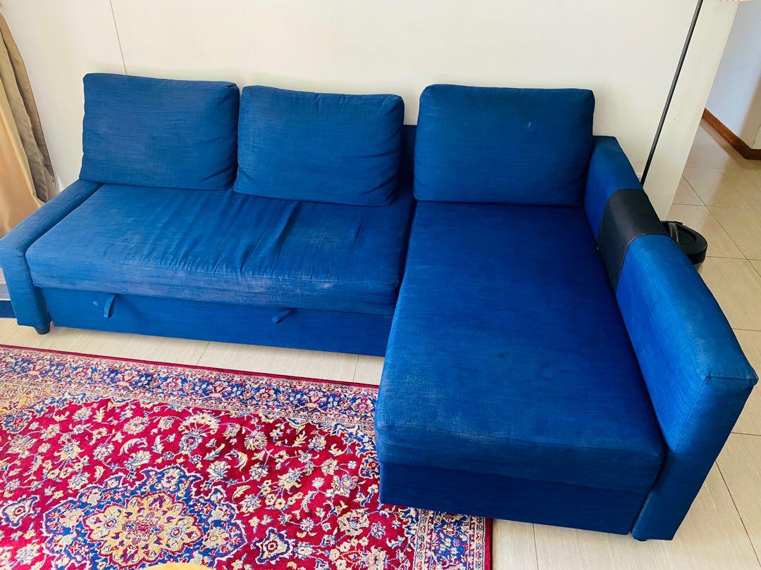 Friheten sales blue sofa