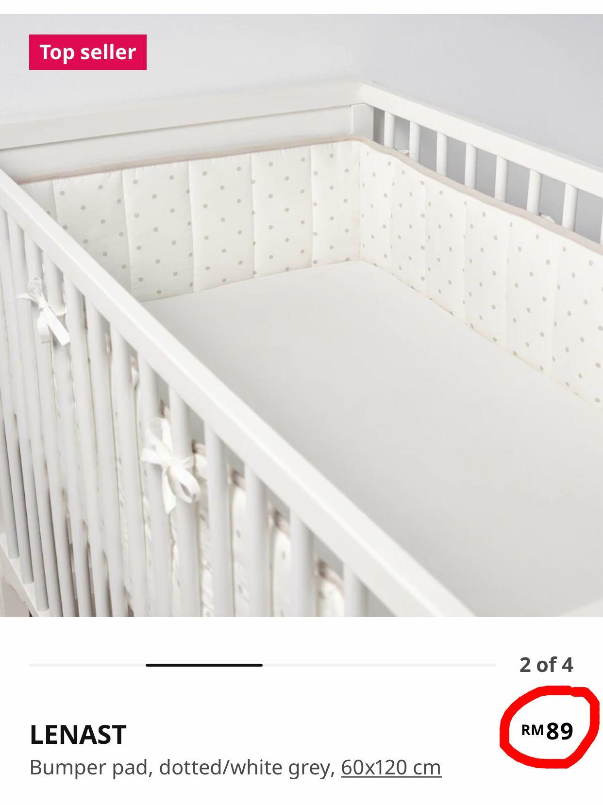 IKEA LENAST Baby Cot Bumper Pad, Babies & Kids, Baby Nursery & Kids