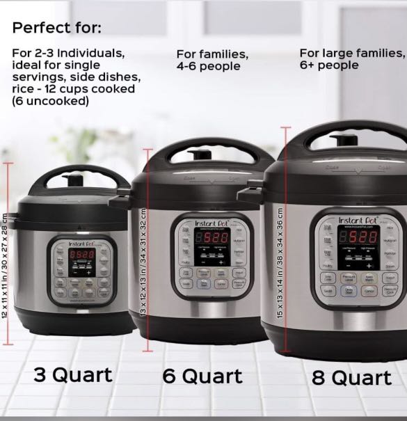 instant pot 6 quart size