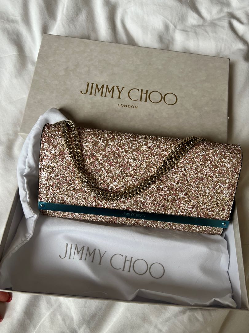 Clutches Jimmy Choo - Milla glitter patent leather clutch - MILLAGPASAND