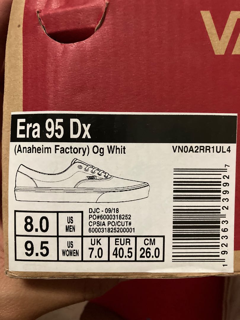 Size kasut vans hotsell