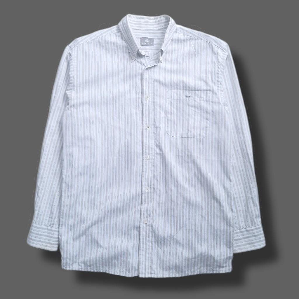 Lacoste Buttondown Shirts, Fesyen Pria 