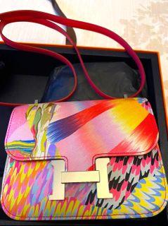 Limited ! Brand new Hermes Constance 18 marble silk phw stamp Z