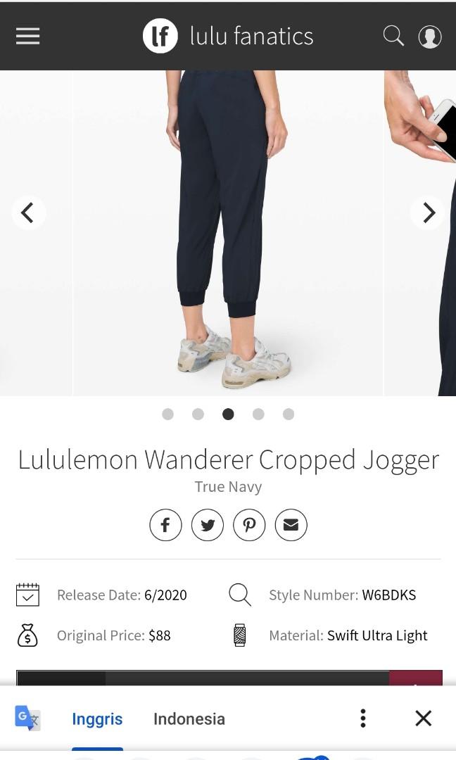 Lululemon Wanderer Crop - True Navy - lulu fanatics