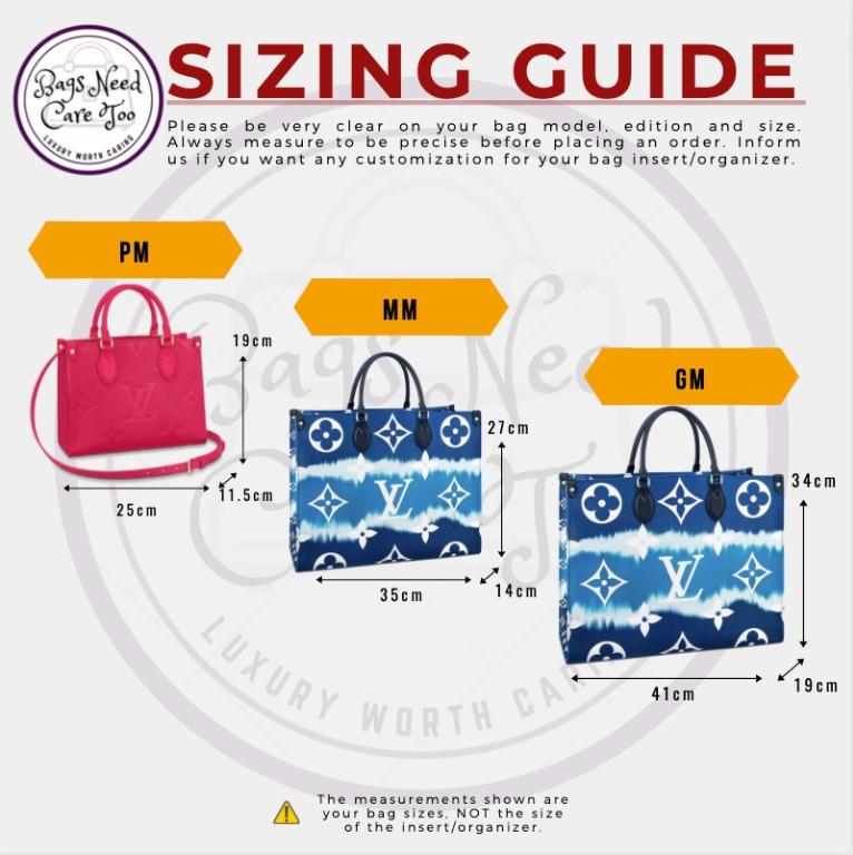 Suitable For Felt insert bag Organizers for Lv Onthego PM MM GM