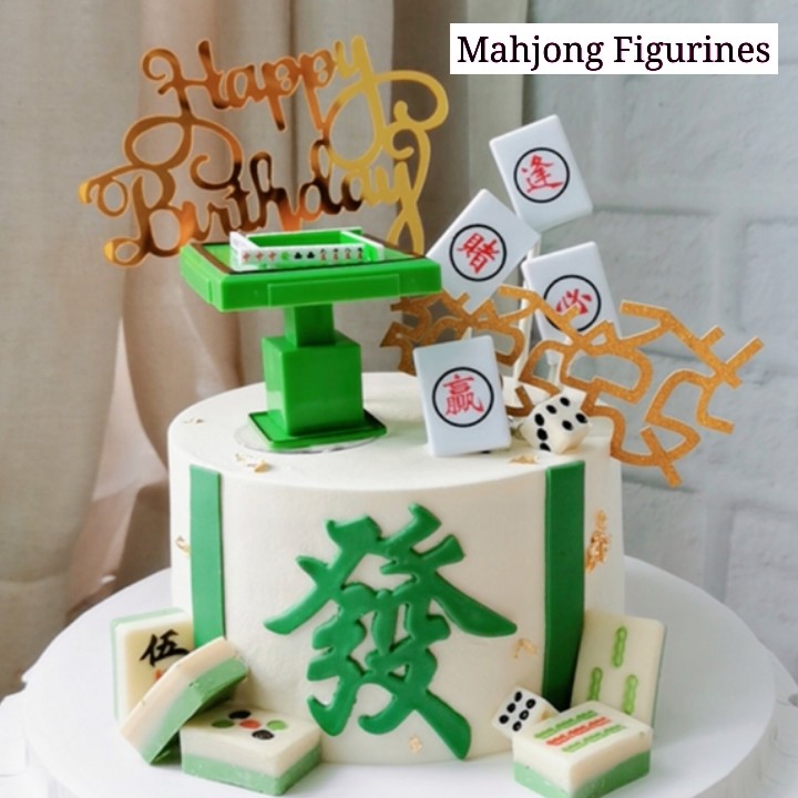 Mahjong Fugurines Cake Topper Furniture Home Living Kitchenware