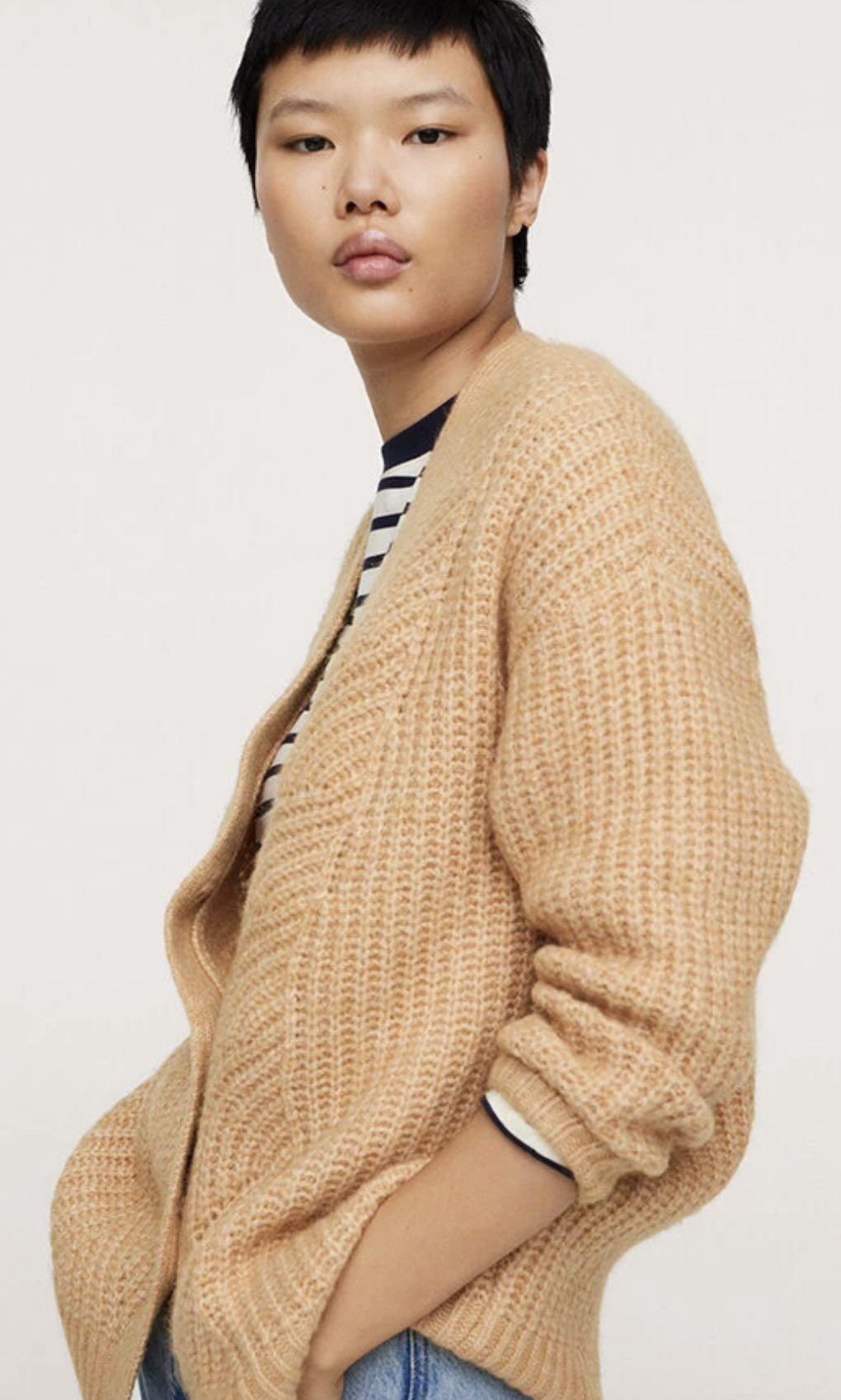 MANGO Oversized Knit Cardigan Women s Fashion Coats Jackets and Outerwear on Carousell