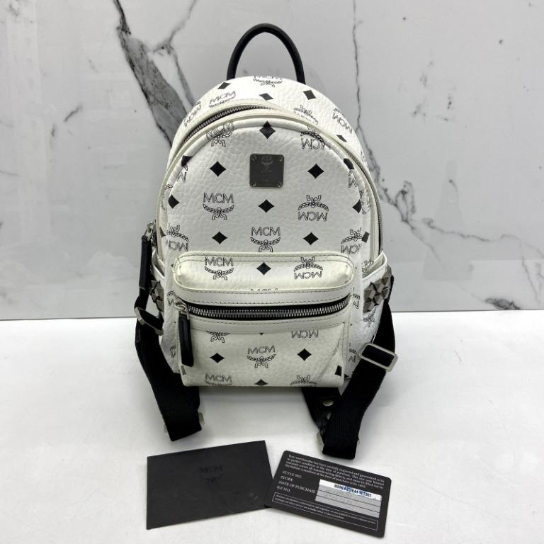 Mcm mini backpack white sales