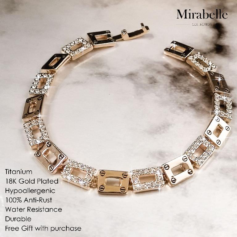 Gelang tangan top rose gold