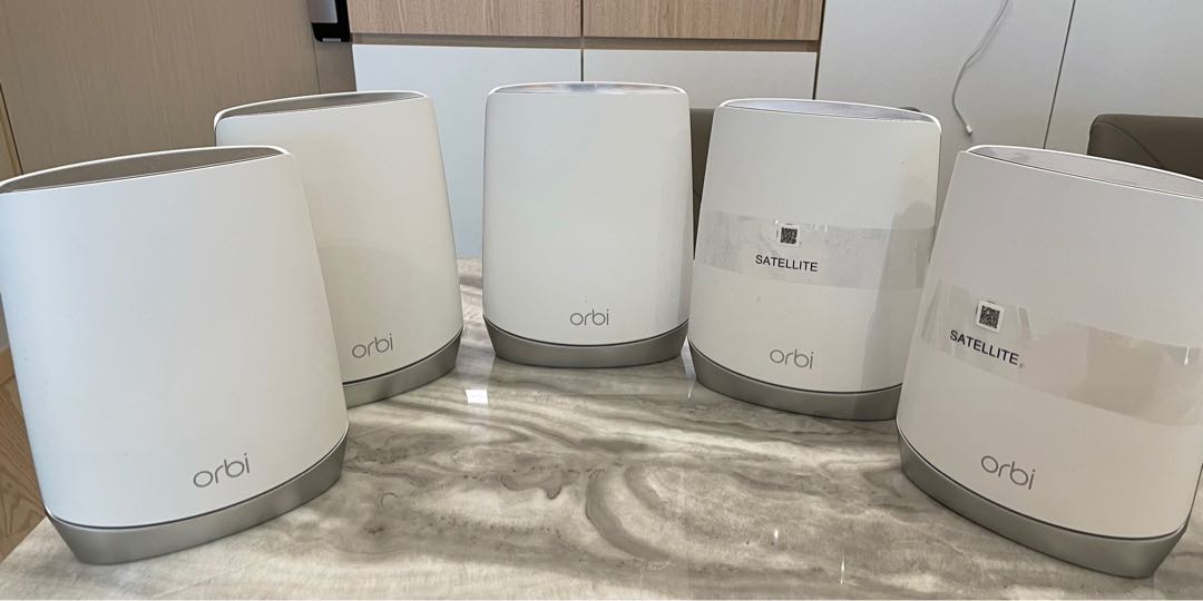 Netgear Orbi RBR750 Mesh WiFi 6 Router + 4 RBS750 satellite, 電腦＆科技, 電腦