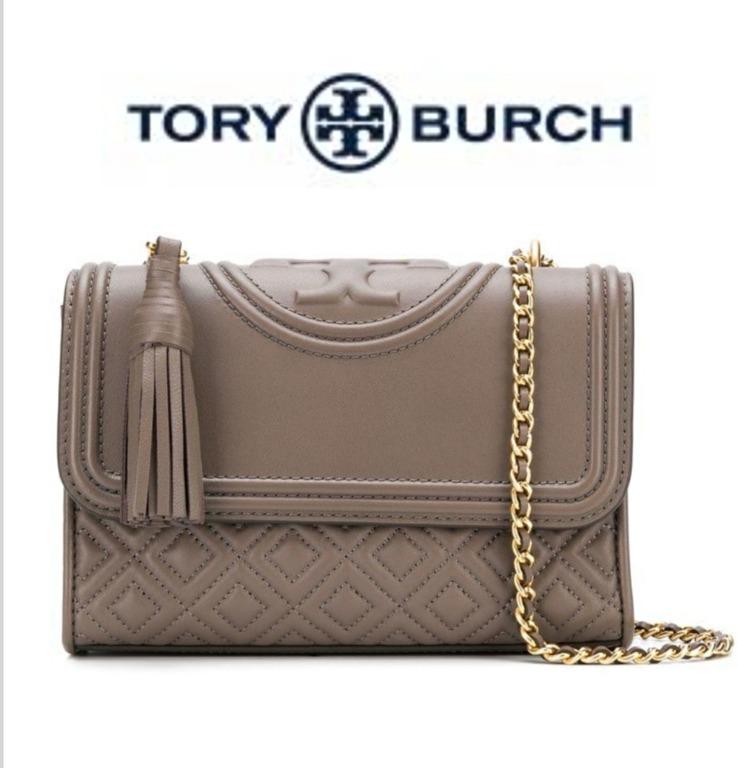 Tory burch fleming light taupe sale