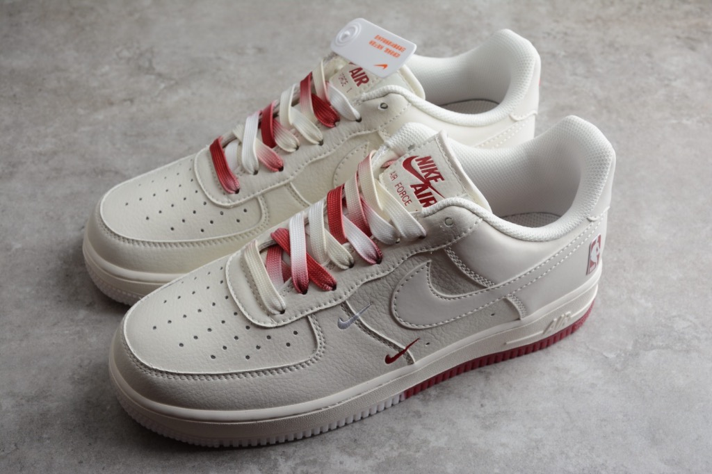 Air force 1 cheap white red low