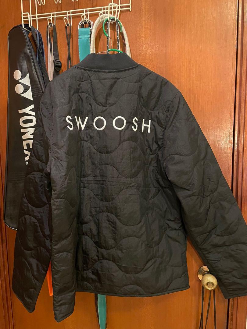 Nike swoosh quilted best sale field jacket in black