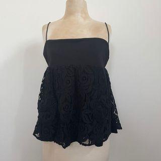 NOOKIE Broidere babydoll top - Black - 14