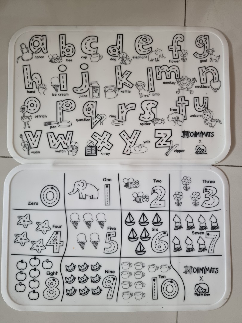 Oh My Mat Coloring Mat - Alphabets & 123, Hobbies & Toys, Books ...