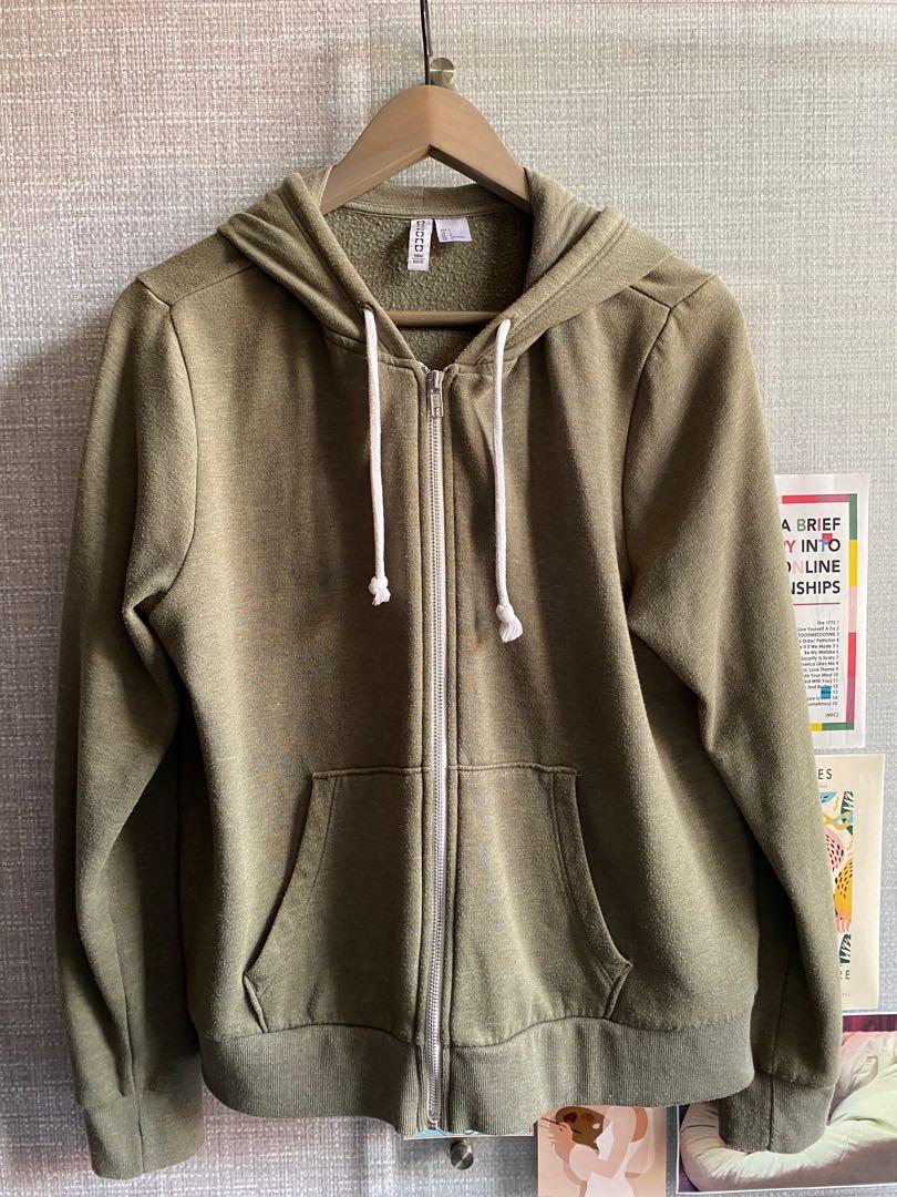 H&m olive green store hoodie