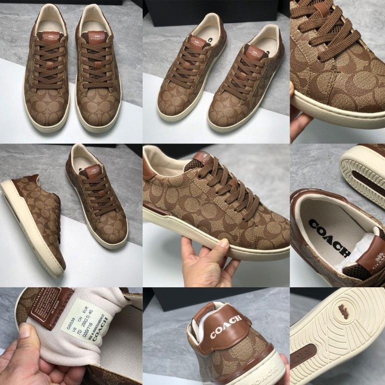 Original Coach Men s Canvas with Cowhide Leisure Shoes Sneaker Flat Shoes 39 43