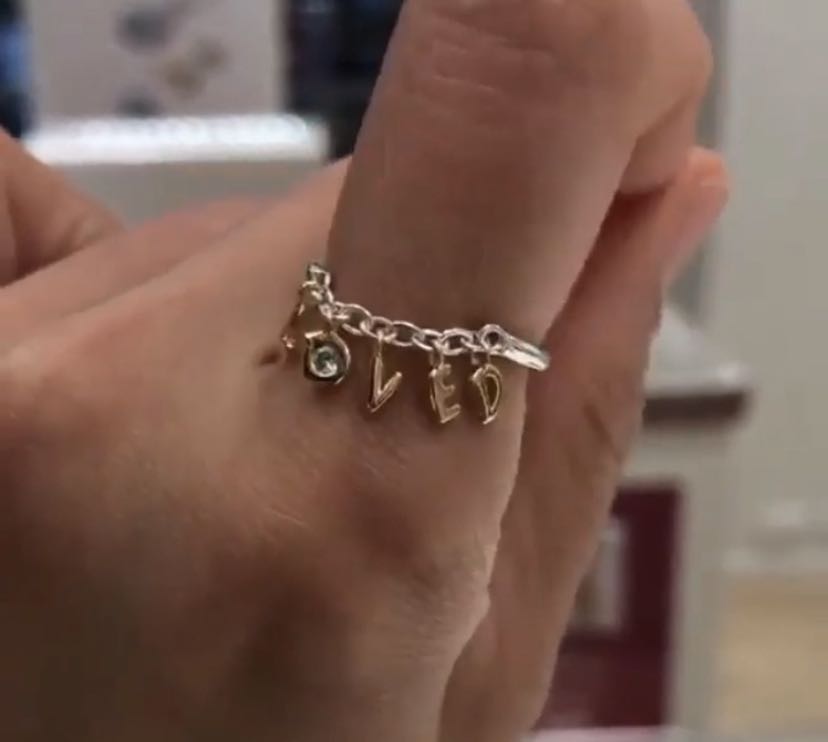 Love script ring pandora store
